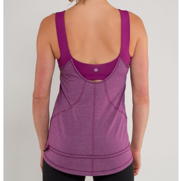 Lululemon Run: For Your Life Tank Sz 10 in Heathered Dew Berry / Dew Berry - Picture 2 of 12